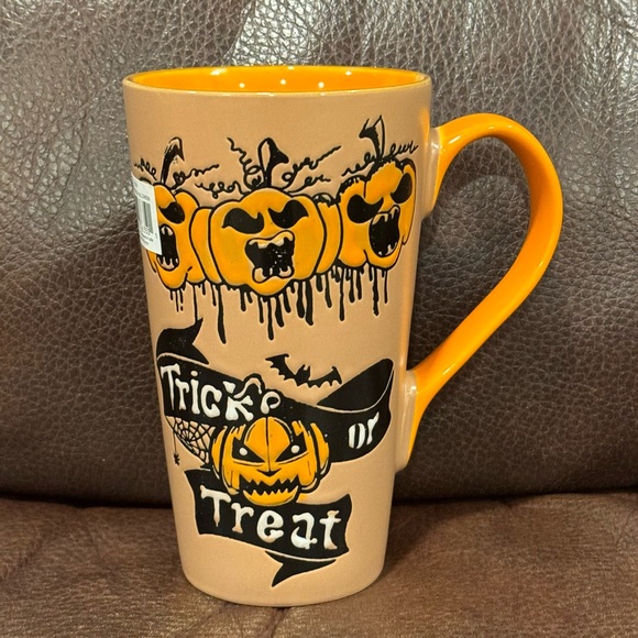 Trick or Treat Spooky Jack O’ Lanterns Vintage Style Halloween Latte Mug - Picture 2 of 12